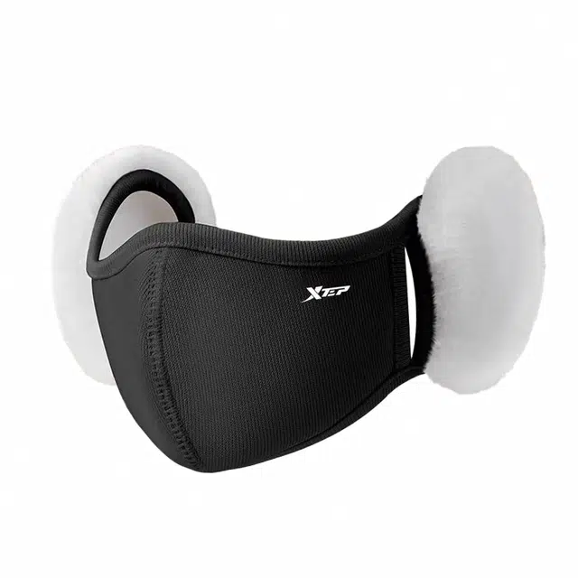 特步 口罩保暖加绒加厚防风防寒护耳护脸高颜值防冻耳冻嘴耳罩 棉 骑行面罩 男女同款情侣款