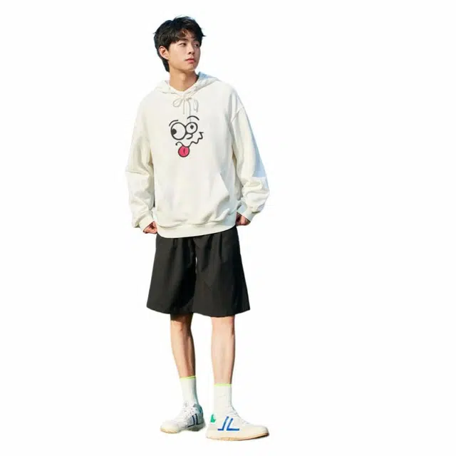 森马 创意趣味百搭连帽时尚宽松长袖卫衣 男款