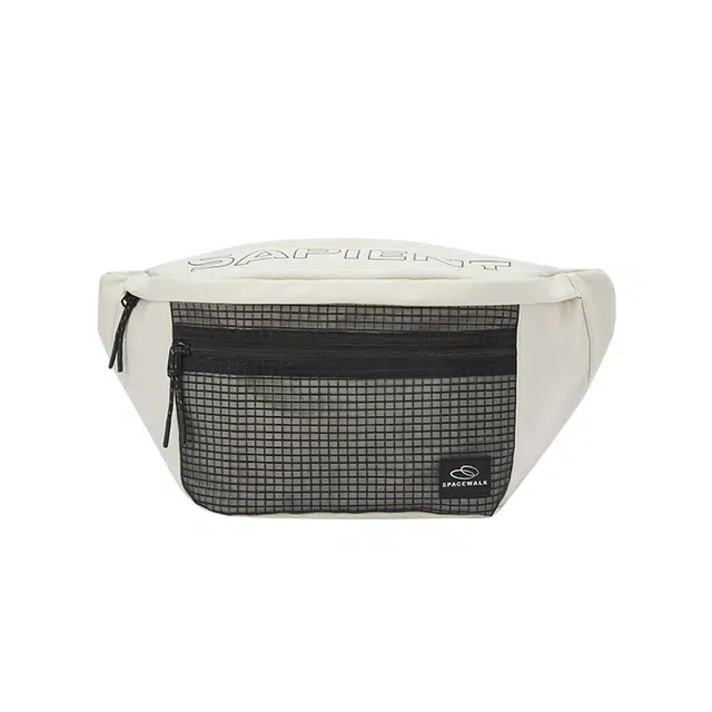 森马 时尚印花运动骑行 织物 腰包 男女同款情侣款 浅卡其/黑色