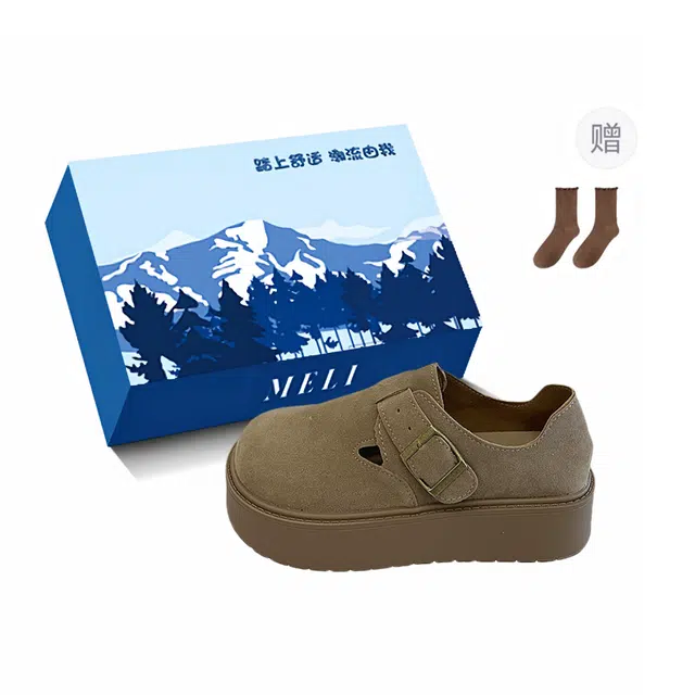 小鹿米利 复古百搭时尚 防滑耐磨包裹性增高 低帮 生活休闲鞋 女款