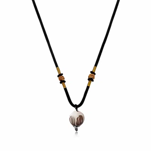 饰伴 禅意莲心 仙气菩 提森系小清新 少女心极简风通勤日常可爱设计事事如意 星月菩提 项链 男女同款情侣款