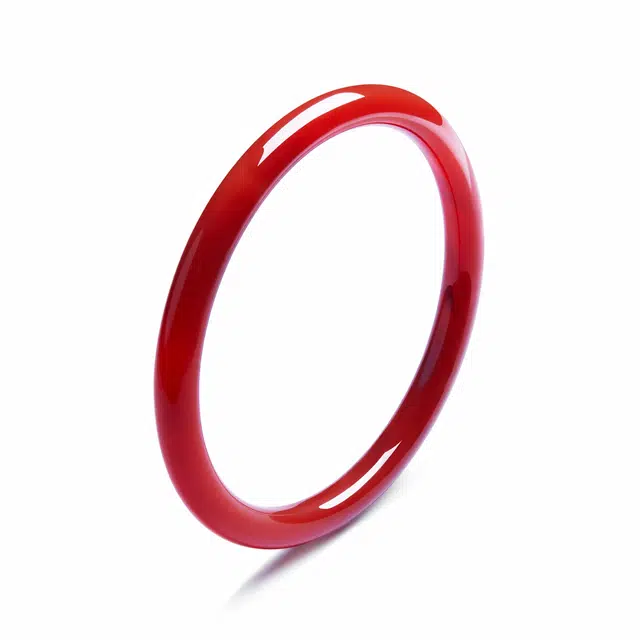 北隐 国风新中式本命招财转运情人礼至  平安喜乐万事顺遂小众闺蜜气质新年复古红 玛瑙 玉石手镯 男女同款情侣款 恋爱告白 礼盒款