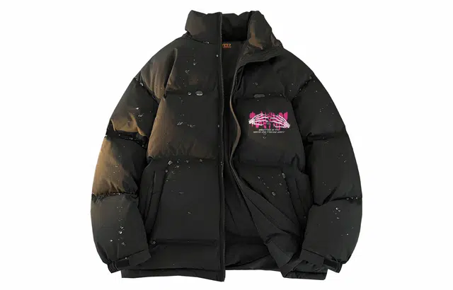 TONYKRZ Fear Heart Letter Puffer Jacket