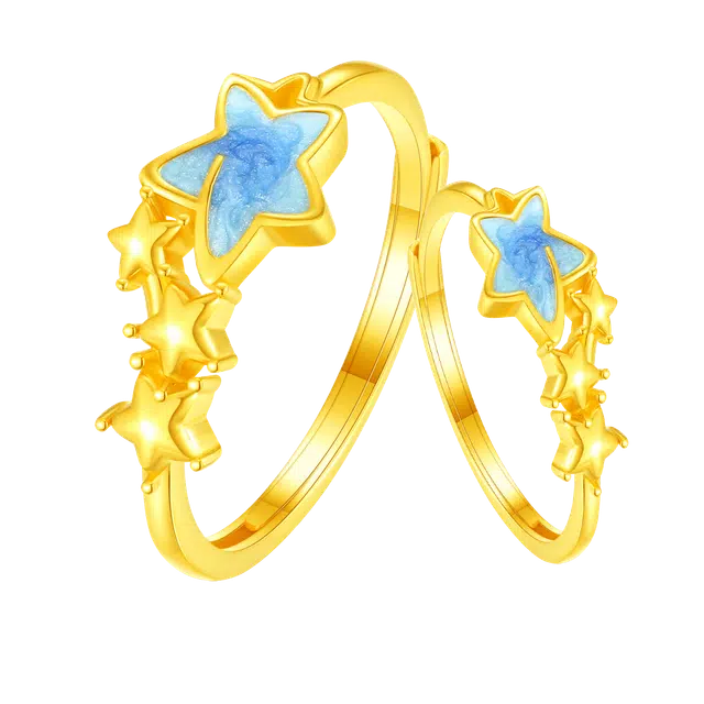 老凤祥 星星 精致轻奢高级感小众百搭设计温柔时尚 可爱甜美少女心表白恋爱极简百搭优雅高贵显气质 足金 按克计价 黄金戒指 女款