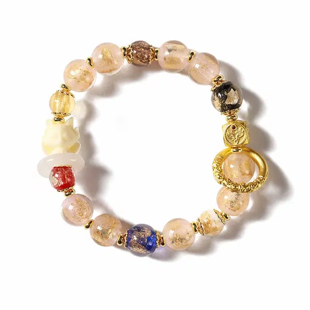 琉堇 本命年文玩 新中式转运护身佛珠 古风解太岁念珠 小众简约轻奢九尾狐表白礼盒装#好运 琉璃 手链 男女同款情侣款