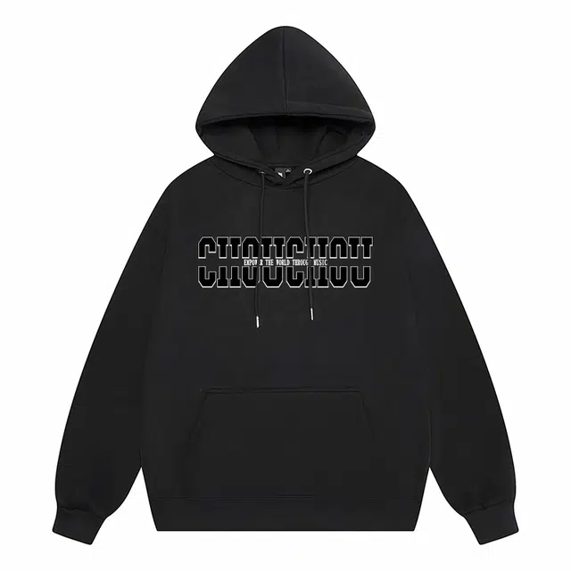 周同学 周杰伦 个性潮流字母印花美式宽松休闲连帽套头加绒加厚防寒保暖时尚百搭无性别主义简约舒适长袖卫衣 男女同款