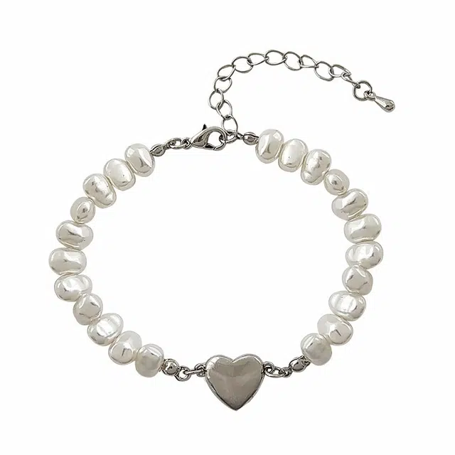 前方大荒野 爱心时尚优雅气质轻奢高级感精致日常百搭简约冷淡风个性创意可调节 合金 手链 女款