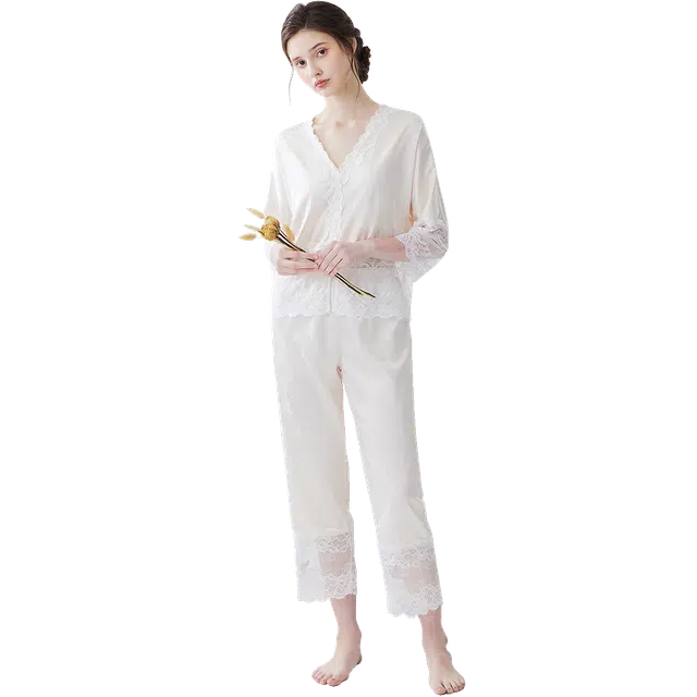 欧迪芬 舒适轻薄可外穿睡衣套装 女款