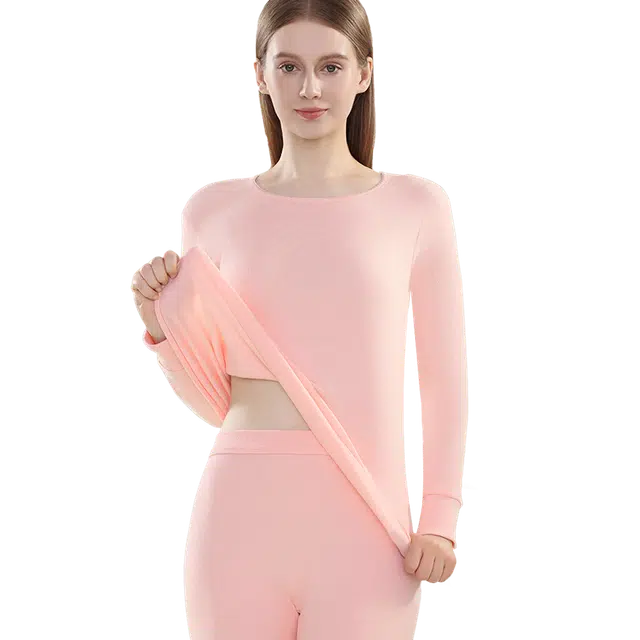 欧迪芬 超柔纯棉长袖秋衣高弹贴身长裤秋裤保暖套装 女款