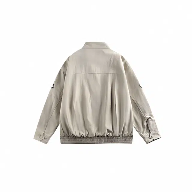 玉儿恋 美式复古贴标立领工装百搭情侣潮流夹克外套 男款