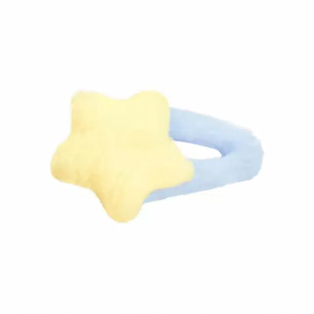 零界 奶油星星毛绒大号 多巴胺可爱 心萌物小蛋糕发饰 涤纶 发夹 女款