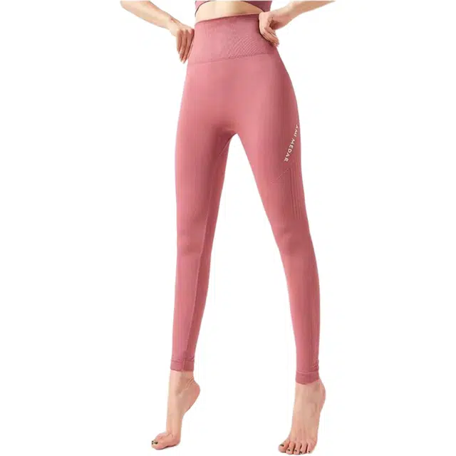 莫代尔 显瘦收腹瑜伽打底裤 女款 粉红色