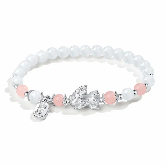 【招财纯银貔貅】 普陀山文创 吞金兽国潮中式 轻奢精致简约时尚日常通勤百搭#好运 玉髓 手串 男女同款情侣款