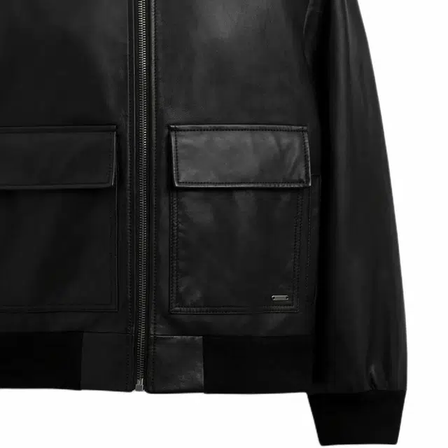 Coach FW24 Long Sleeve Leather Jacket Black