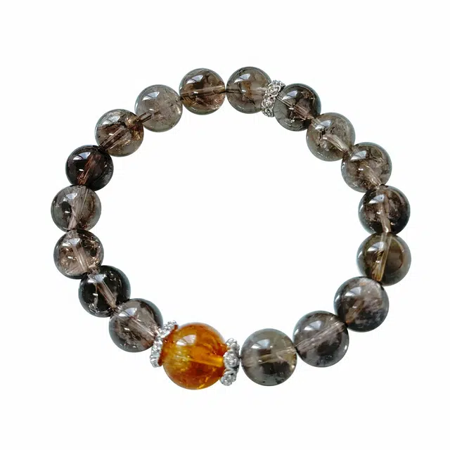 翠雅金楼 八方来财 时来运转新中式茶阿塞茶晶招财小霸王 日进斗金好运上岸简约小众设计感#好运 水晶 手串 男女同款情侣款