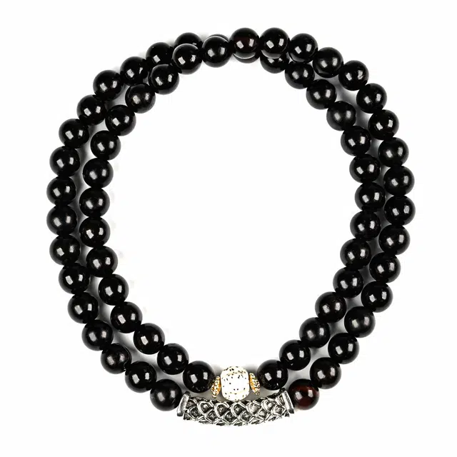 仙友 国风新中式双圈文玩龙鳞轻奢高级简约佛珠念珠诸事顺遂平安顺利八方来财考试升学上岸#好运 黑檀 手串 男女同款情侣款