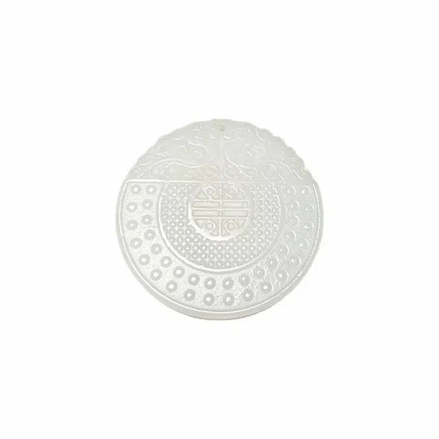 舒杰 【孤品】和田玉貔貅牌吊坠 国潮经典 白玉 男女同款情侣款