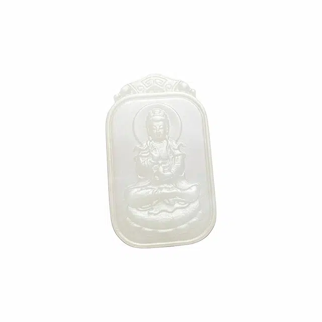 舒杰 【孤品】和田玉文殊菩萨 国风本命年 白玉/青白玉 男女同款情侣款