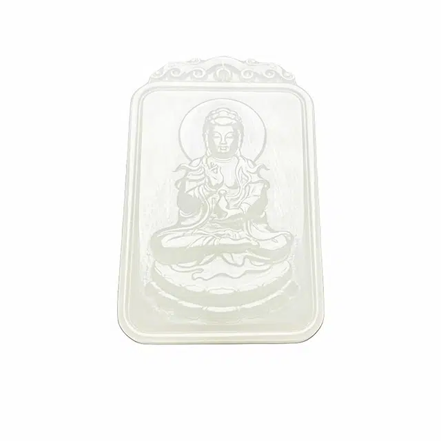 舒杰 【孤品】和田玉文殊菩萨吊坠 民族风 白玉 男女同款情侣款