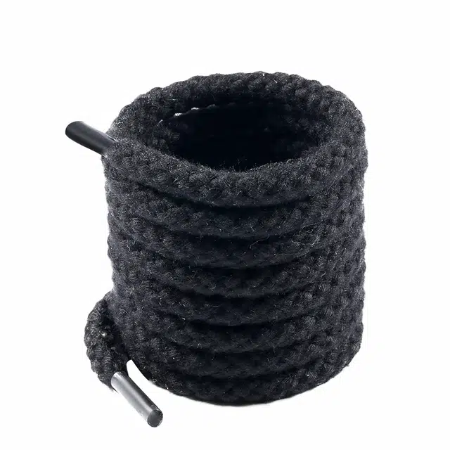 足印部落 适配空军一号黑武士圆形加粗紧密编织耐磨不起球 涤短纤 鞋带 男女同款情侣款