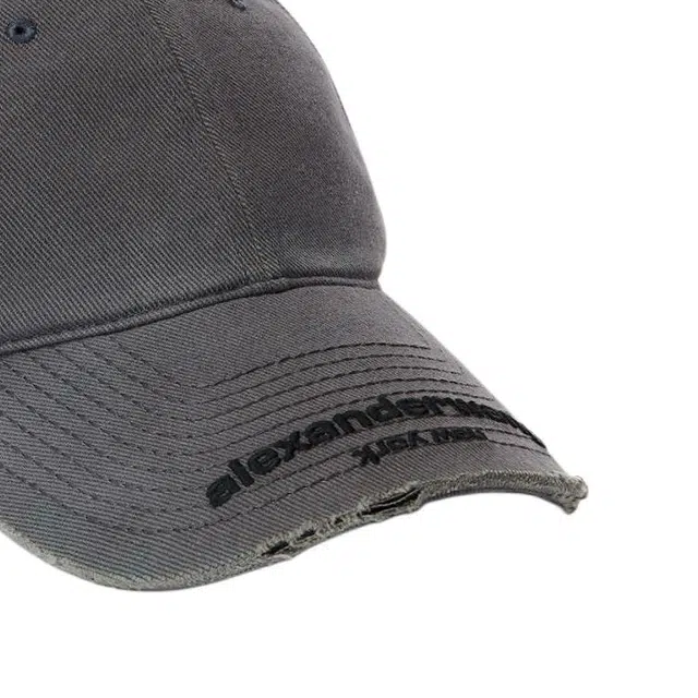 Alexander Wang Logo Cotton Cap Gray