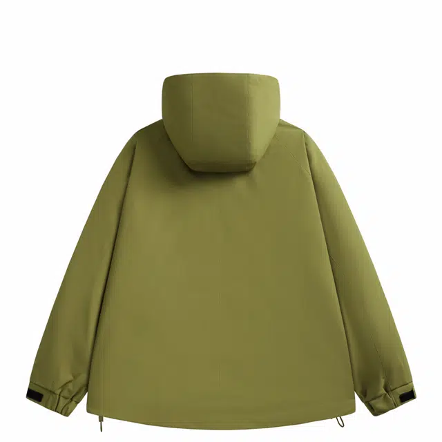 雅鹿  三合一摇粒绒  防水防风防紫外线透气耐磨冲锋衣 男女同款 军绿色
