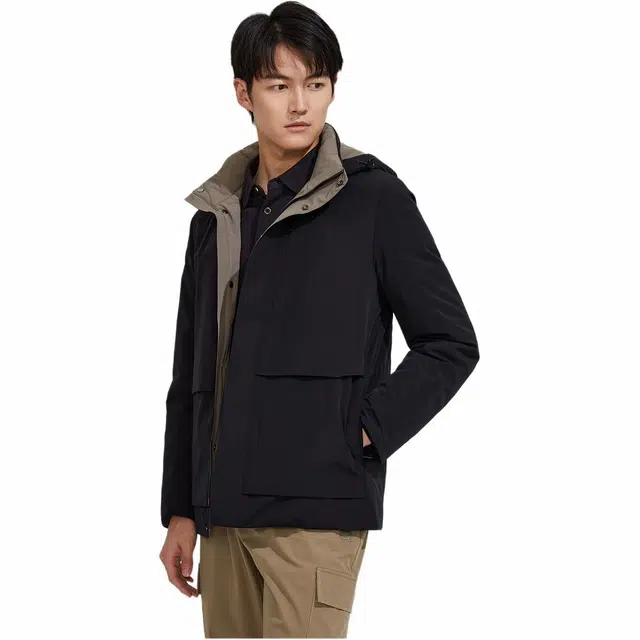 迪柯尼 时尚亲肤舒适羽绒服 男款 黑色