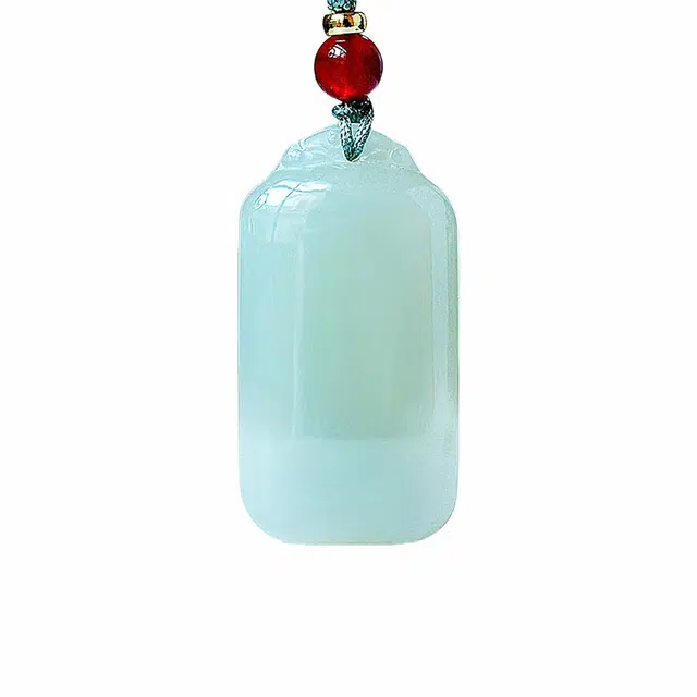 舒杰 简约平安面包牌 和田玉 青白玉 男女同款情侣款