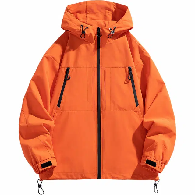 雅鹿  户外山系防风防水城市机能风斜拉链设计徒步旅游休闲百搭连帽 冲锋衣 男女同款