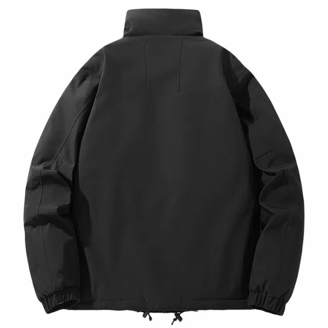 雅鹿 简约撞色拼接户外机能风三防保暖石墨烯锁温宽松立领加厚夹克外套 男女同款