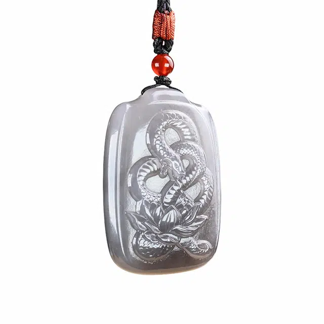 舒杰 本命年生肖蛇 和田玉 烟紫 男女同款情侣款