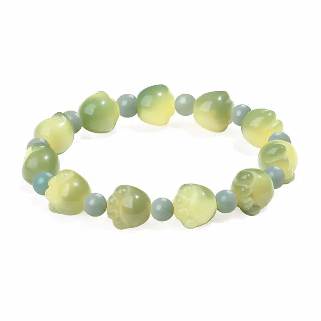 【普陀山官方已过香】 普陀山文创 新中式国风复古招财猫纳福文艺小众手持文玩#好运 生日闺蜜送礼礼盒装 菩提根 手串 女款