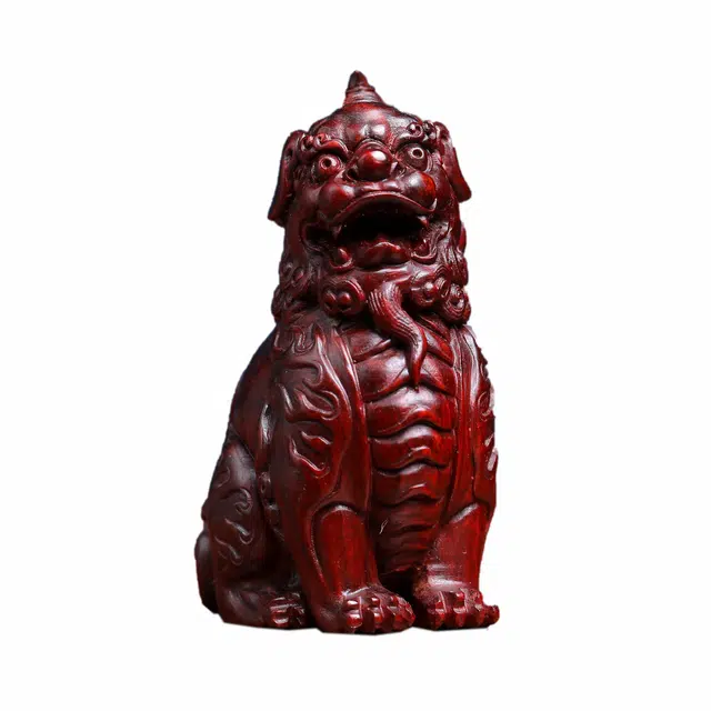 絮物 国风新中式盘玩文玩手把招财纳福八方来财装饰品工艺品车载挂件手工精细雕刻 小叶紫檀 木作把件 男女同款情侣款