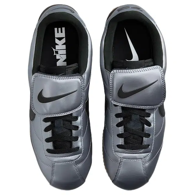 Nike Cortez LEATHER SE "Metallic Cool Grey Black"