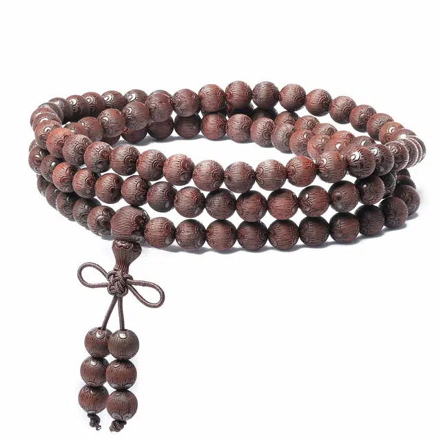 三檀小舍 【好运莲莲】精工雕刻 国风国潮新中式 诸事顺利步步高升招财进宝平安喜乐小众轻奢 紫檀属 手串 男女同款情侣款