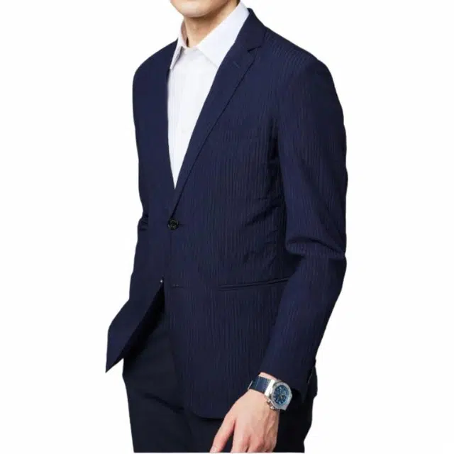 佛朗尼·齐拉 纯色商务通勤百搭西装 男款 藏青色