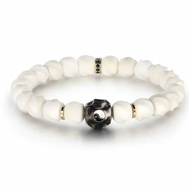 天纵 国潮中式禅意扭转乾坤纳福转运太极无相扭扭珠 白玉菩提 手串 男女同款情侣款