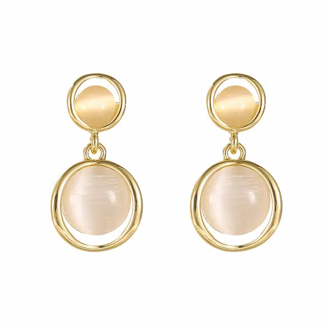 韵系 高级感法式轻奢小众设计 铜镀金 耳环 女款