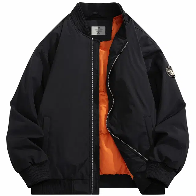 蜡笔小新 美式卡通比耶小新袖徽休闲宽松保暖加厚羽绒服外套 男女同款