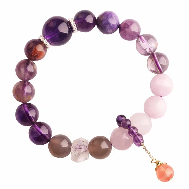 龙弗 【九紫离火运】紫气东来好事连连顺顺利利本命年多宝转运珠新中式成功上岸 好运甜美精致 水晶 手串 女款