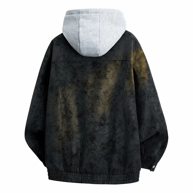 雅鹿 美式高街纯色简约夹克外套 男女同款