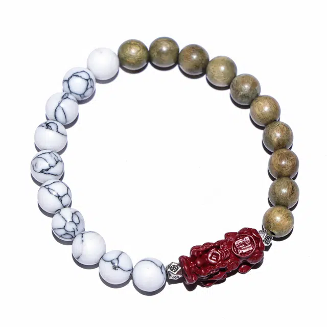 仙友 国风新中式平安喜乐轻奢高级寿山石简约佛珠念珠文玩八方来财考试升学上岸#好运 绿檀 手串 男女同款情侣款