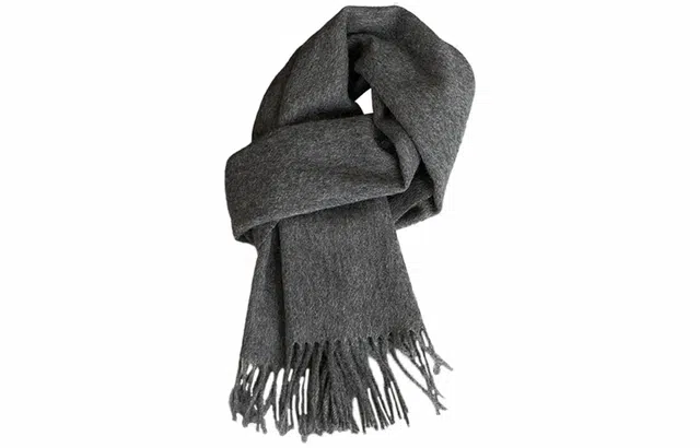 优幽兰 韩版百搭纯色高级感冬季加厚保暖高级感两用 时尚小众设计感流苏秋冬氛围感穿搭 绒线围巾 男女同款情侣款