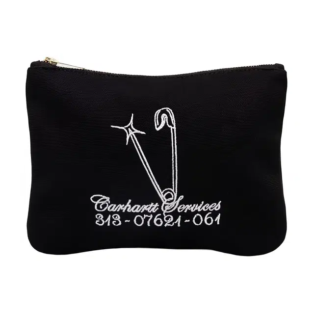 Carhartt WIP Seasonal Pattern Zip Cotton Wallet Black White