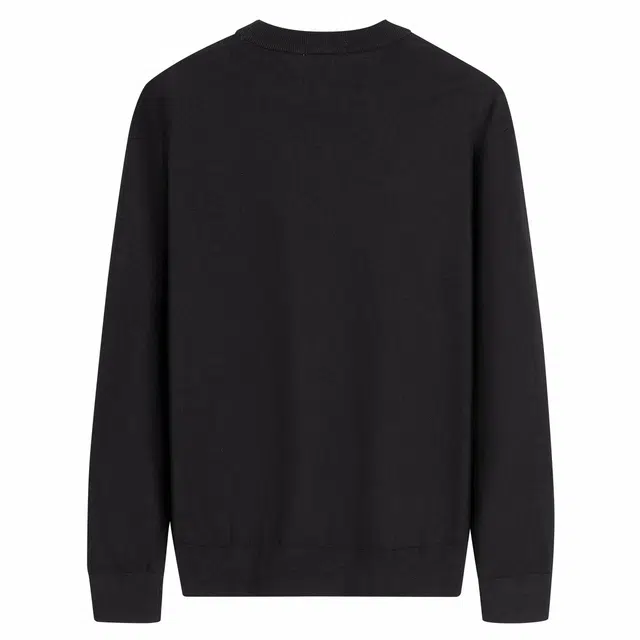 与狼共舞 休闲百搭纯色舒适羊毛圆领宽松长袖卫衣 男款