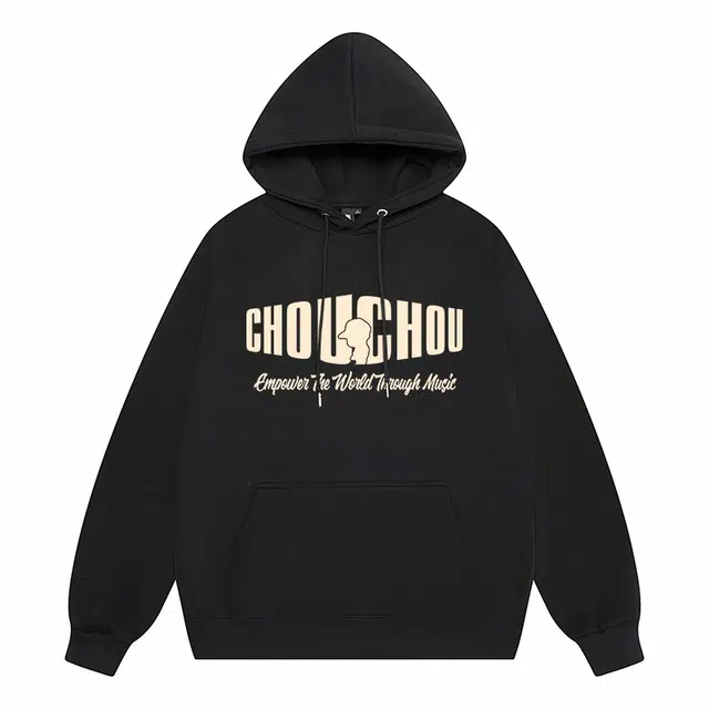 周同学 周杰伦 简约基础款个性字母印花美式潮牌多巴胺色系宽松套头加绒加厚时尚保暖长袖卫衣 男女同款