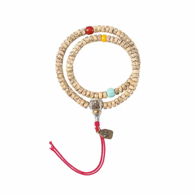 琉堇 扎基拉姆黄籽双圈佛珠 新中式笑脸小丑文玩念珠链 时来运转招财纳福盘玩串珠 喜迎新春#好运 星月菩提 手串 男女同款情侣款