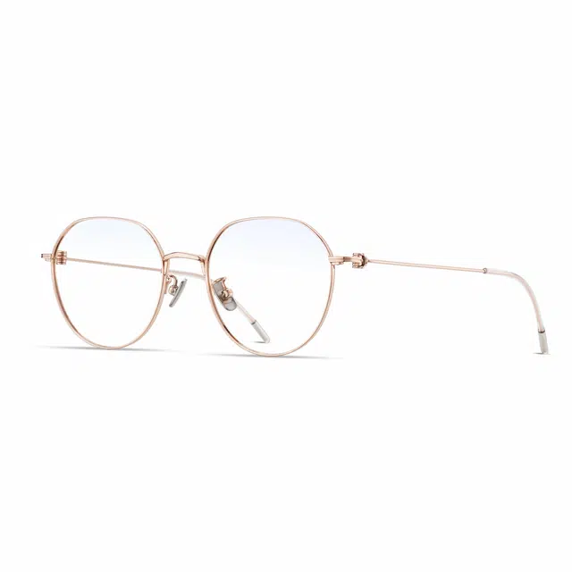 苍木优品 超轻金丝近视可配度数专业配防蓝光细边镜架 钛 圆形 功能性眼镜 女款