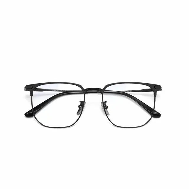 苍木优品 超轻半框近视可配度数防蓝光商务 钛 方形 光学镜架 男款