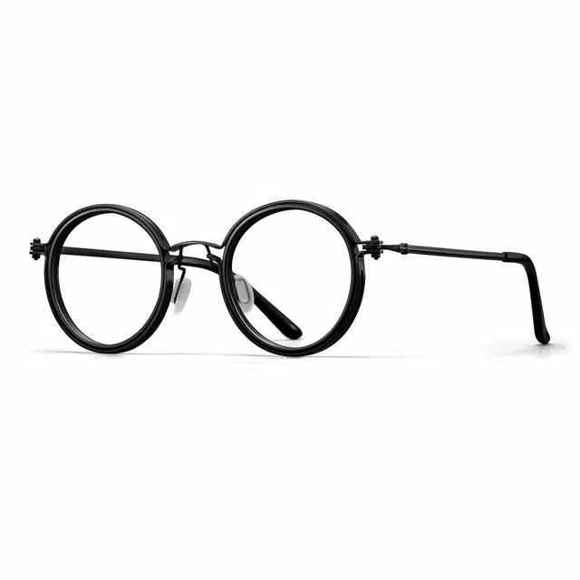 可配度数 苍木优品 日系小众设计师复古近视可定制近视镜片 板材镜架纯钛 圆形 功能性眼镜 男女同款情侣款